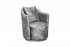    Кресло Verona вращающееся,вельвет принт листья Valdes110-SER/хром 70*77*80см